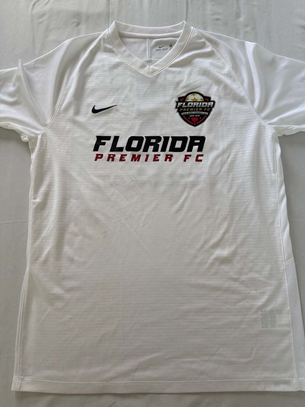 Nike Florida Premier FC Soccer Jersey White Size Large Soft